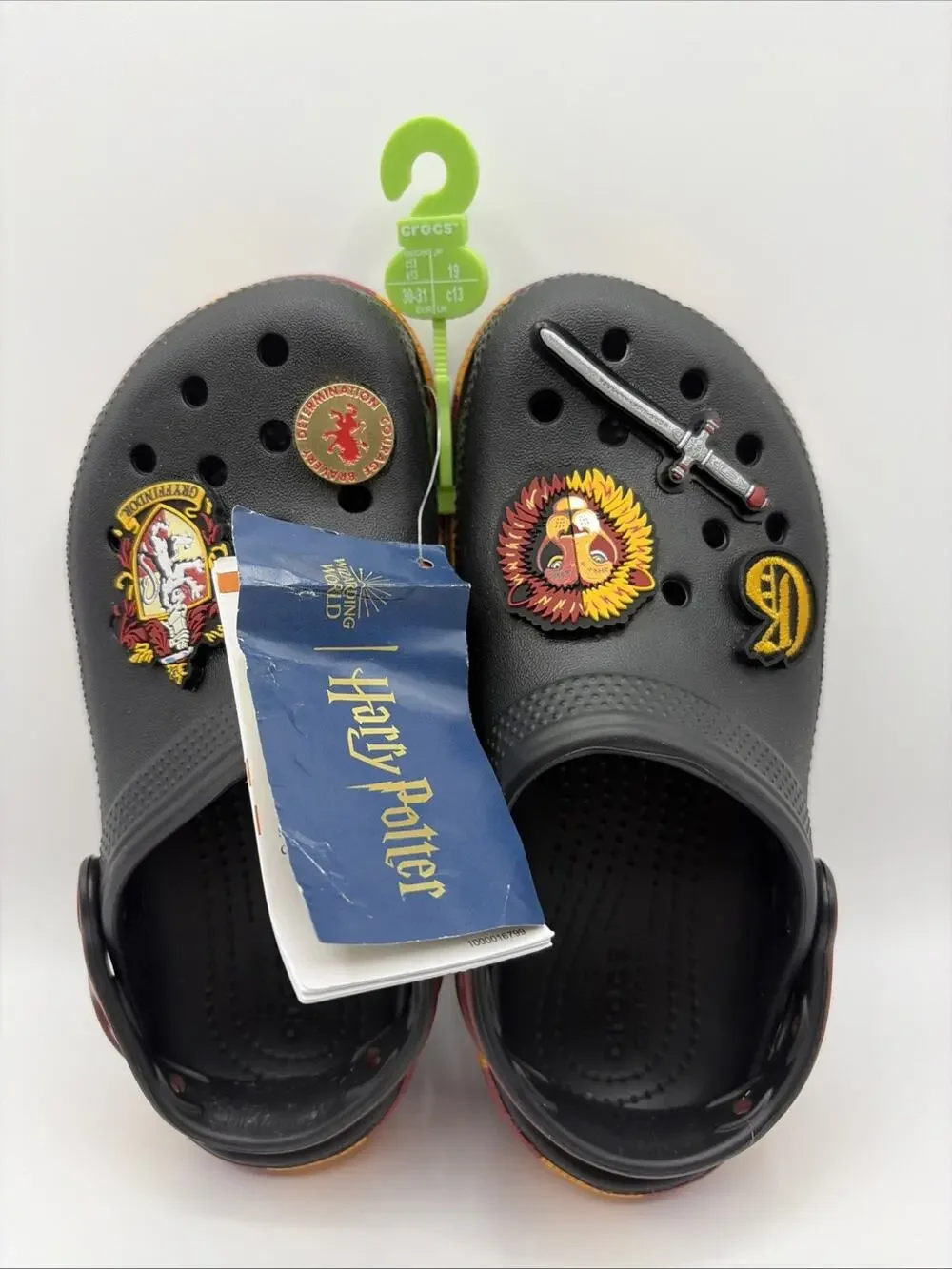 Crocs Kids Harry Potter Gryffindor Classic Clogs Black Sz C13 NWT
